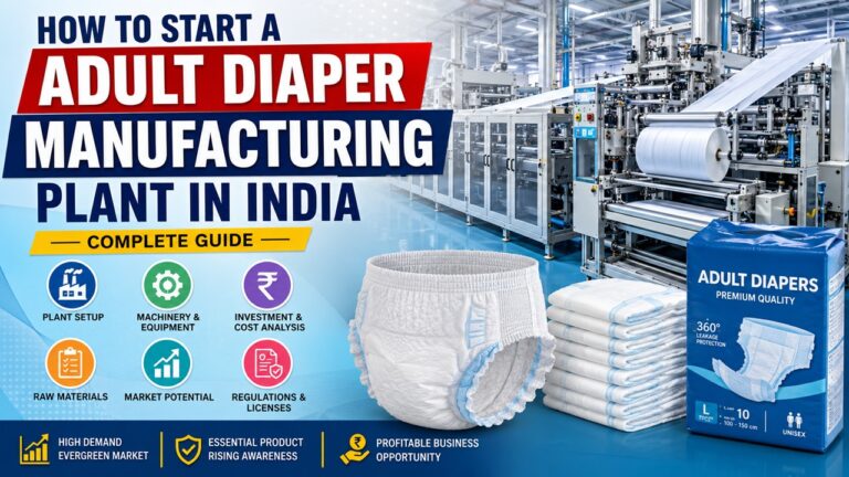 Adult Diaper Manufacturing Plant Setup in India