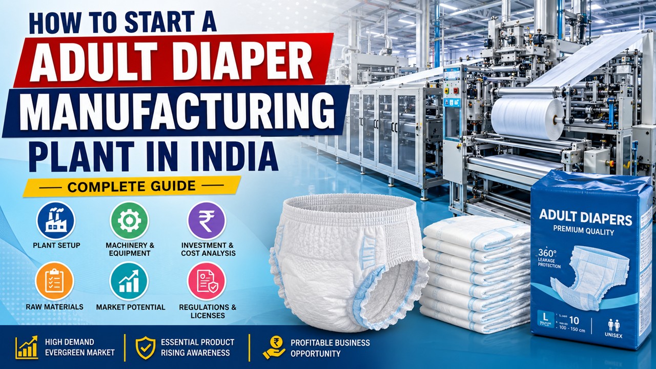 Adult Diaper Manufacturing Plant Setup in India