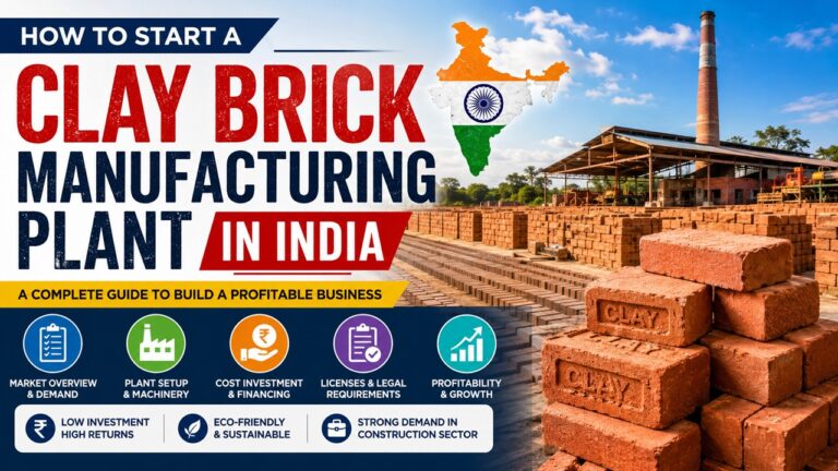 Clay Brick Manufacturing Plant Setup in India