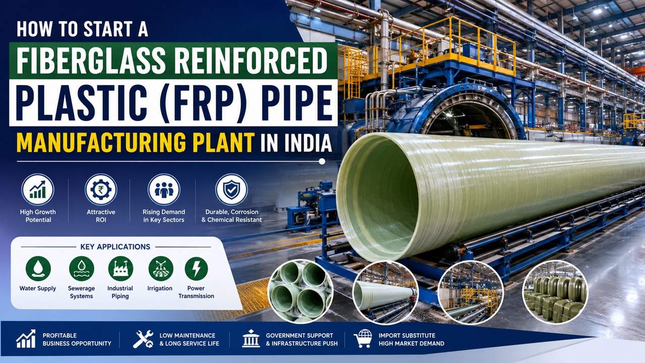 Fiberglass Reinforced Plastic Pipe Manufacturing Plant in Setup India