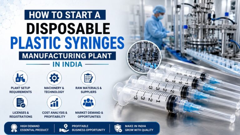 Disposable Plastic Syringes Manufacturing Plant Setup in India