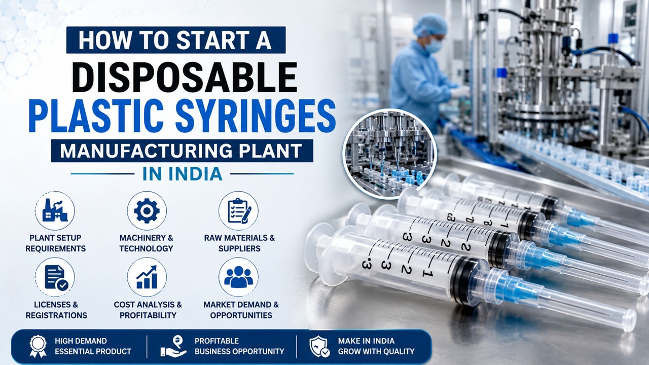 Disposable Plastic Syringes Manufacturing Plant Setup in India