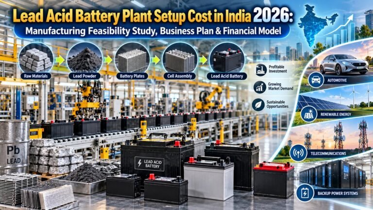 Lead Acid Battery Plant Setup Cost in India